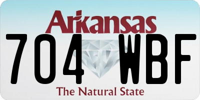 AR license plate 704WBF