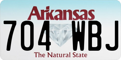 AR license plate 704WBJ