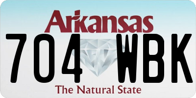 AR license plate 704WBK
