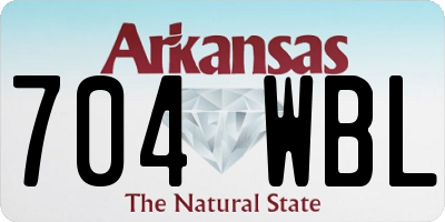 AR license plate 704WBL
