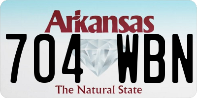 AR license plate 704WBN
