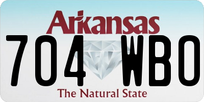 AR license plate 704WBO
