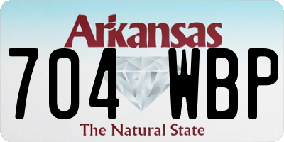 AR license plate 704WBP