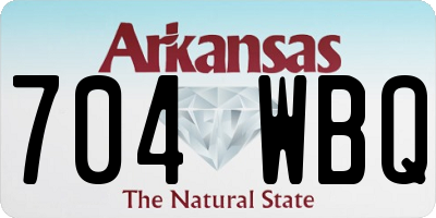 AR license plate 704WBQ