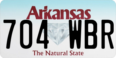 AR license plate 704WBR