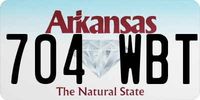 AR license plate 704WBT