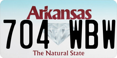 AR license plate 704WBW