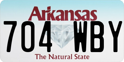 AR license plate 704WBY