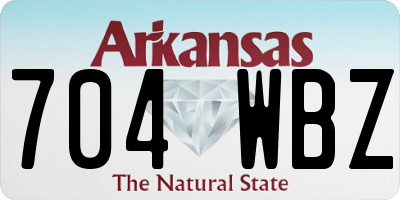 AR license plate 704WBZ