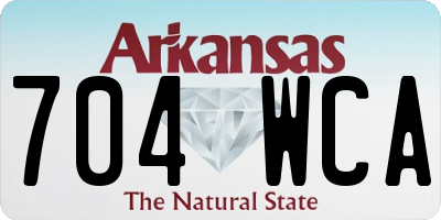 AR license plate 704WCA