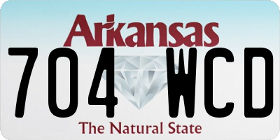 AR license plate 704WCD