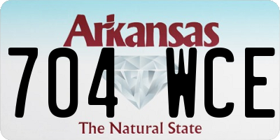 AR license plate 704WCE