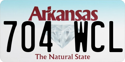 AR license plate 704WCL