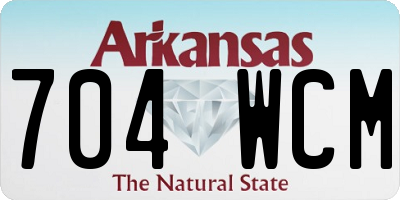 AR license plate 704WCM