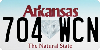 AR license plate 704WCN