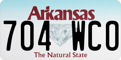 AR license plate 704WCO
