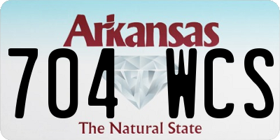 AR license plate 704WCS