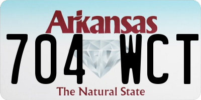 AR license plate 704WCT