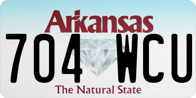AR license plate 704WCU