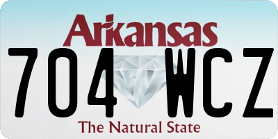 AR license plate 704WCZ
