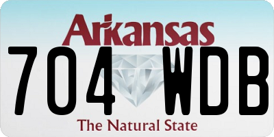 AR license plate 704WDB