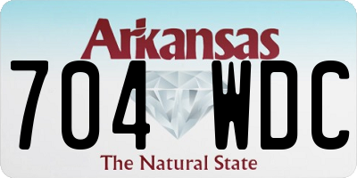 AR license plate 704WDC