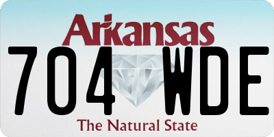 AR license plate 704WDE