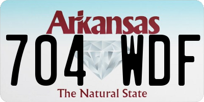 AR license plate 704WDF