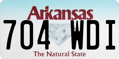 AR license plate 704WDI