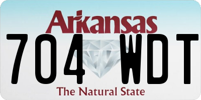 AR license plate 704WDT