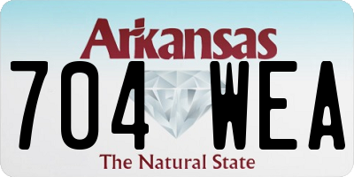 AR license plate 704WEA
