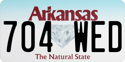 AR license plate 704WED