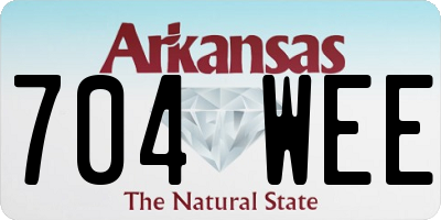 AR license plate 704WEE