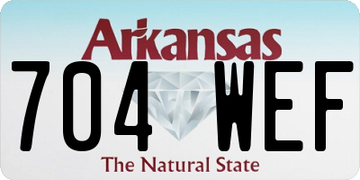 AR license plate 704WEF