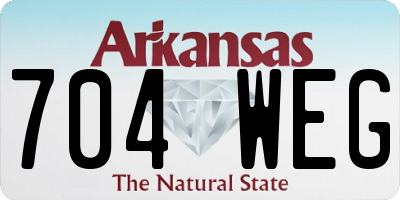 AR license plate 704WEG