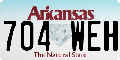AR license plate 704WEH