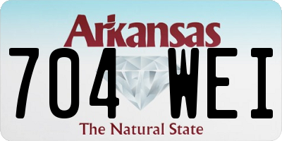 AR license plate 704WEI
