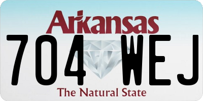 AR license plate 704WEJ