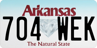 AR license plate 704WEK