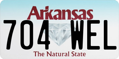 AR license plate 704WEL