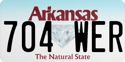 AR license plate 704WER