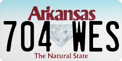 AR license plate 704WES