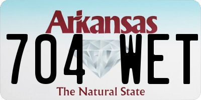 AR license plate 704WET