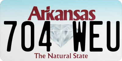 AR license plate 704WEU