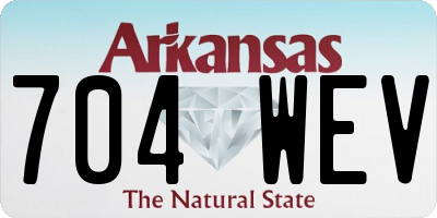 AR license plate 704WEV