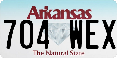 AR license plate 704WEX