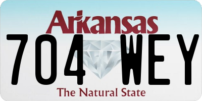 AR license plate 704WEY