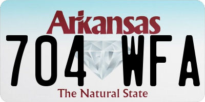 AR license plate 704WFA