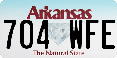 AR license plate 704WFE