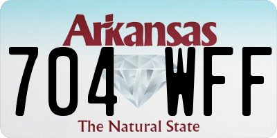 AR license plate 704WFF